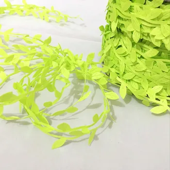 10 Meter Grønt Blad Trim Ribbon Lace for Håndværk Dekoration (N. B. dette er et klip fra en rulle) 7LS26