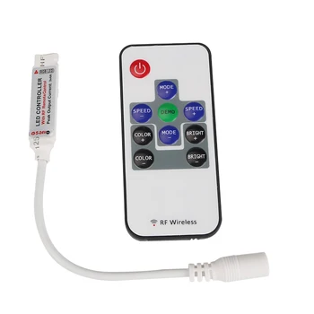 10 Nøgler Mini-RF Trådløs RGB-Fjernbetjening til 3528/5050 SMD RGB LED Strip Lights