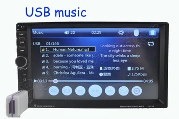 10 sprog 2 DIN 7 tommer Bil Stereo MP5 Afspiller Radio rat kontrol Touch Skærm, Bluetooth MP4 Afspiller FM/TF/USB