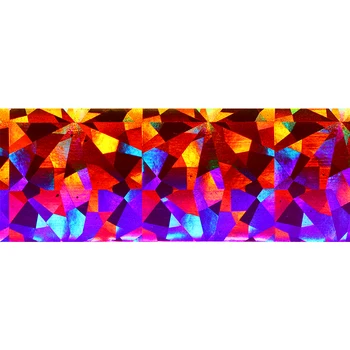 10 Stk 2.5*100cm Holografiske Nail Foil Sæt Gennemsigtige AB Farve Diamant Nail Art Transfer Klistermærke Manicure LED Gel Dekoration