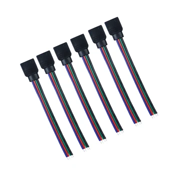 10 Stk 4pin hun Stik RGB forlænger Ledning Kabel Til SMD 5050/3528 RGB corlor skiftende LED Strip light gratis fragt