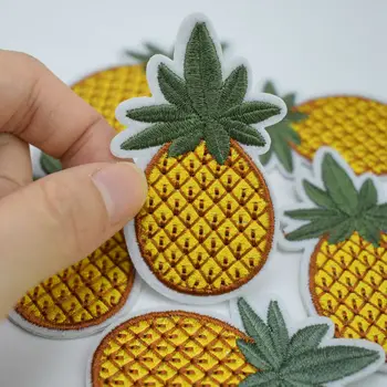 10 stk Ananas frugt patches badge til tøj strygejern broderet patch applikeret jern på patches sy tilbehør til tøj