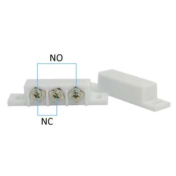 (10 STK)Kabel Plast med Magnetisk switch Dør Vindue Åbent detektor NC/NO valgfri udgang Alarm tilbehør Brystet Lampe Sensor