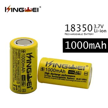 10 Stk KingWei 18350 Batterier Gul 1000 mah 3,7 v Li-ion Genopladeligt Batteri, Til Lommelygte Laser Pen