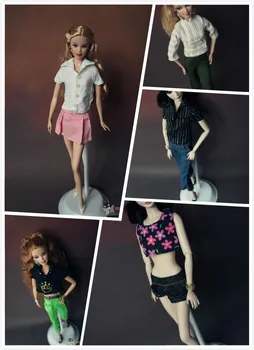 10 stk/masse Sæt Tøj Til Barbie Dukke Tøj Casual Kjole Passer til barbie 1/6 Legetøj Tilfældigt Vælge