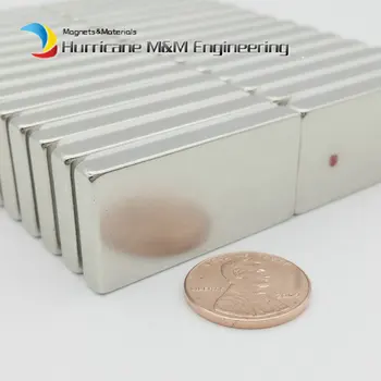 10 stk NdFeB Magnet Blok 40x20x5 mm Rektangel Stærk N42 NiCuNi Belagt Neodym Magneter af Sjældne Jordarters Magneter