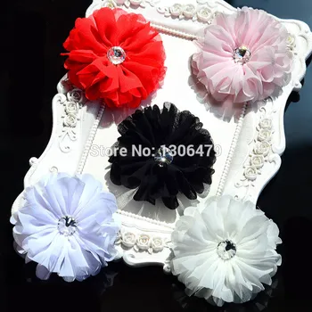 10 Stk Nye Hovedbeklædning Håndlavede Blomster, Bridal Hovedklæde Blomst, Hvid Plus Diamant Perle Blomster RS885