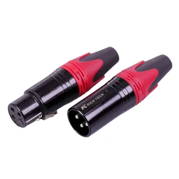 10 Sæt 7 Farver, 3 Pins XLR-Stik Kvindelige og Mandlige Mikrofon MIC-Stik Adapter XLR-Stik + XLR-Jack Kabel Termininal