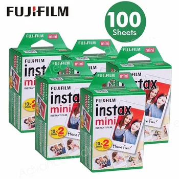 100 Ark Fujifilm Instax Mini 8 film til Fuji 7s 9 70 25 50 90 Instant Foto Kamera Hvid FilmShare SP 1 SP-2