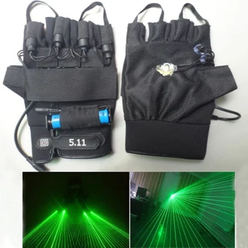 100 bjælker Flere stråle lasere handsker Grøn 532nm Laser Modul/Lazer Dioder DJ Diskotek grøn laser handske Event & Part Forsyninger