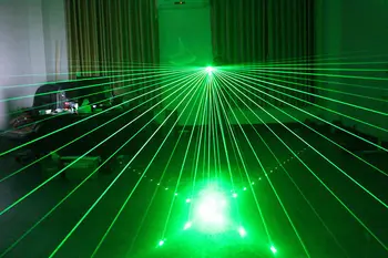 100 bjælker Flere stråle lasere handsker Grøn 532nm Laser Modul/Lazer Dioder DJ Diskotek grøn laser handske Event & Part Forsyninger