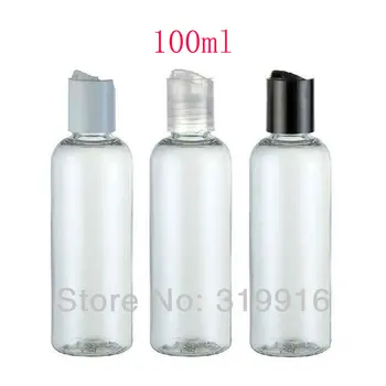 100 ml X 50 tomme transparent PET-plast lotion flasker med tryk på cap låg til rejser ,shampoo flaske kosmetiske emballage