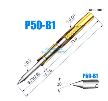 100 Stykker P50-B1 Dia 0.68 mm Længde 16mm 75g Foråret Test Probe Pogo Pin-kode