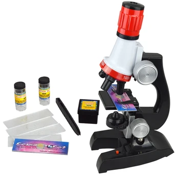 100 x 400 x 1200x Zoom Pædagogiske Belyst Studerende Monokulare Plast Biologiske Mikroskop Toy Mikroskop for Børn