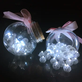 1000 Stk/ Masse Runde Form RGB Mini Led Blinkende Bold Lamper Hvid Ballon Lys til julefrokost, Bryllup Dekoration