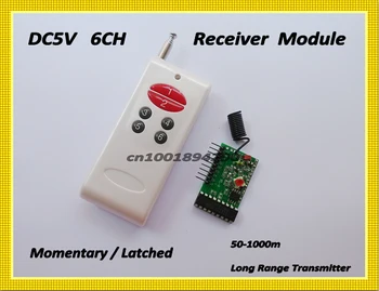 1000M 6CH RF-Sender-Modtager Modul med Afkodning Wireless Remote Control System Momentan Smækket TTL Signal Output 6CH