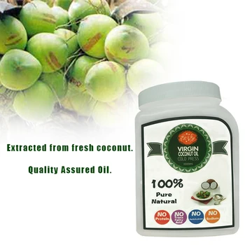 1000ml 32oz Gratis fragt fødevaregodkendt spiselige jomfru kokos olie ekstrakt kolde tryk på madolie bedste kokos olie til huden