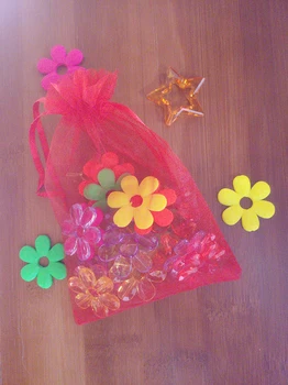 1000pcs 10*15cm Ren rød Organza gavepose smykker emballage vise tasker Snøre posen til armbånd/halskæde Garn taske