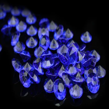 1000PCS 10mm 4ct Bryllup Fest Dekoration Mørk Violet Diamant Konfetti Tabel Scatters Dekoration Akryl Krystaller