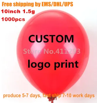 1000pcs brugerdefinerede balloner logo ballon-udskrivning i tilfælde fremme personlig ballons blanco Hurtigt skib af EMS / DHL/UPS
