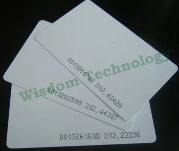 1000pcs/Masse 125Khz Smart Card EM4100/4102 RFID Nærhed Kort 0,8 mm , Gratis Forsendelse, DHL eller EMS