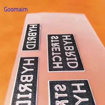 1000pcs personlige tilpassede heat transfer etiketter jern på tøj skræddersyet trykt tøjet label sko termotransfer etiket