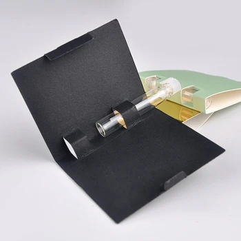 1000Pieces/Masse 2 ML Glas Parfume Flaske Til Trial Pack Tom Tilpasses Kosmetisk Sag Med Papir Kort