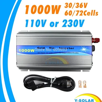 1000W 30V/36V Grid Tie Inverter MPPT funktion Pure Sine wave 110V ELLER 230V output 60 72 CELLER panel input på grid tie inverter