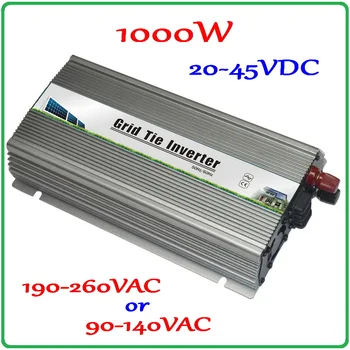 1000W Grid Tie Inverter MPPT Funktion, 20-45VDC at AC190-260V eller 90-140V Ren sinusbølge Output på Micro grid tie inverter 1000W