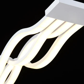 100CM 120CM Hvid LED Pendel Lys Stue Moderne Suspension Hængende Loft Lampe i Akryl Skygge, Hjem Indendørs Belysning