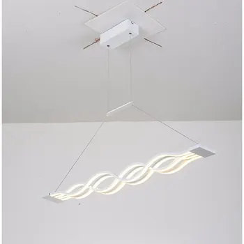 100CM 120CM Hvid LED Pendel Lys Stue Moderne Suspension Hængende Loft Lampe i Akryl Skygge, Hjem Indendørs Belysning