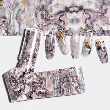 100cmx4cm Gradient Marble Nail Art Designs Folie Klistermærker DIY Transfer Folier Fuld Wraps Mærkater Mærkat Charme, Manicure, Udsmykning