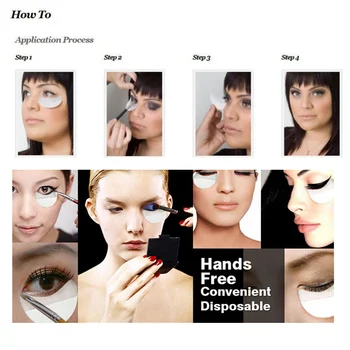 100PCS-50 par Skygge Skjolde Under Puden, Eyelash Extensions Patch Nessary Makeup Værktøj til Eye Læbe Eyeshadow Skjolde