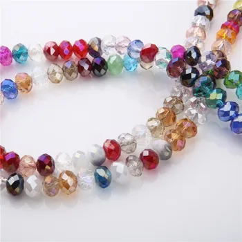 100pcs 72-116 Diverse kina top AAA 5040 forgyldt farve diverse krystal perler 4MM 6MM 8MM 10MM glas Står rondelles perle