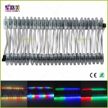 100pcs dc 5 v/DC12V Hvid 12mm wire WS2811 IC RGB Led-Modul Streng Digital Fuld Farve 3pin JSO LED Pixel Lys, Vandtæt IP68