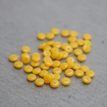100PCS Engros gul Beeswaxes separat perler udstyr til Tilbehør DIY Bearbejdning dele Design 6mm Smykker at Gøre Design
