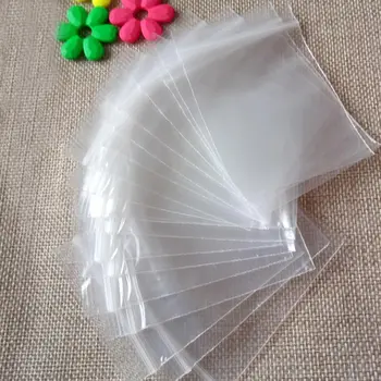 100pcs hvid lynlås poser klare plastposer gennemsigtig pe zip-lock pose for klud/jul/gaver/Smykker Emballage Vise taske
