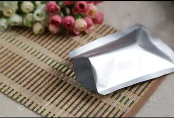 100pcs/masse, 5x7cm Ren aluminium taske - sølvskinnende hvid folie af plastik pose heat seal Flad type pack til opbevaring af mad pakke