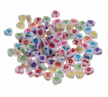 100Pcs/masse 6mm Akryl Letter Perler til ewelry Gør DIY Tilbehør Spacer Perler