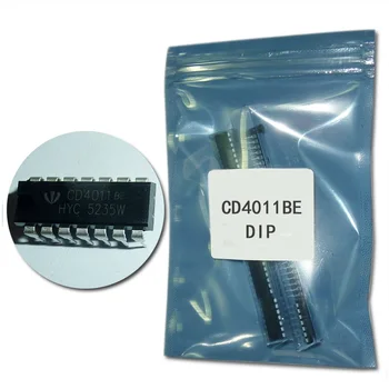 (100Pcs/masse) CD4011 4011 QUAD 2-INPUT NAND-GATE IC CD4011BE DIP elektroniske kredsløb forstærker
