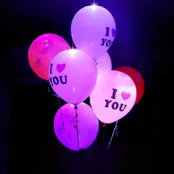 100pcs/masse LED-Blitz Lamper Ballon Lys for Papir Lanterne Balloner Flerfarvet Valentinsdag Bryllup Fest Dekoration Lys
