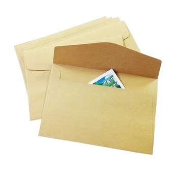 100PCS/masse Nye Søde Vintage Kraftpapir konvolut 160*110mm bryllupsgave konvolutter Vinduet kort med kuvert