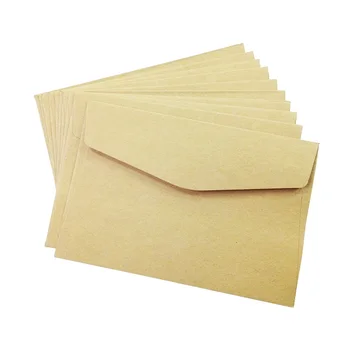 100PCS/masse Nye Søde Vintage Kraftpapir konvolut 160*110mm bryllupsgave konvolutter Vinduet kort med kuvert
