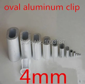 100pcs/meget Høj Kvalitet 4MM Diameter Oval aluminium clip Aluminium Kapper Wiren Aluminium Tyller trykbøsning