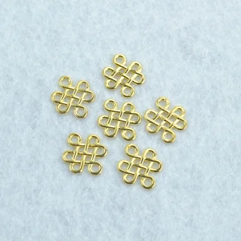 100pcs metal vedhæng i forgyldt kinesisk knude stik vedhæng smykker resultater passer halskæder og armbånd, hvilket gør Z142145