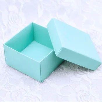 100pcs Romantisk Bryllup Fordel Tiffany Blå Papir, Candy Box DIY Slik Cookie gaveæsker bryllupsfest Slik Forsyninger