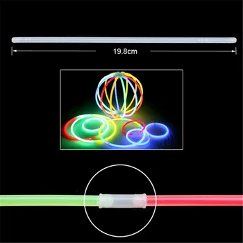 100pcs/sat Multi Color Glow Fluorescens Pinde Armbånd, Halskæder Neon Festival julefrokost Lyse Farverige Lys