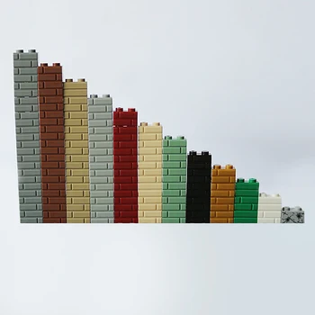 100Pcs Slot MOC Byen DIY Krig, Blok, Mursten 1 × 2 byggesten Dele der er Kompatible med Legoed Kreative Legetøj Børne Gave Blokke Dele