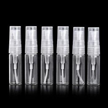 100Pieces/Masse 3ML Mini Bærbare Glas genopfyldning Parfume Flaske Med Spray&Tom Parfum Kosmetiske Hætteglas Med Forstøver For Rejsende