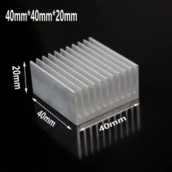100pieces masse 40 x 40 x 20 mm Aluminium Heatsink IC Led Chip Varme dræn Køligere